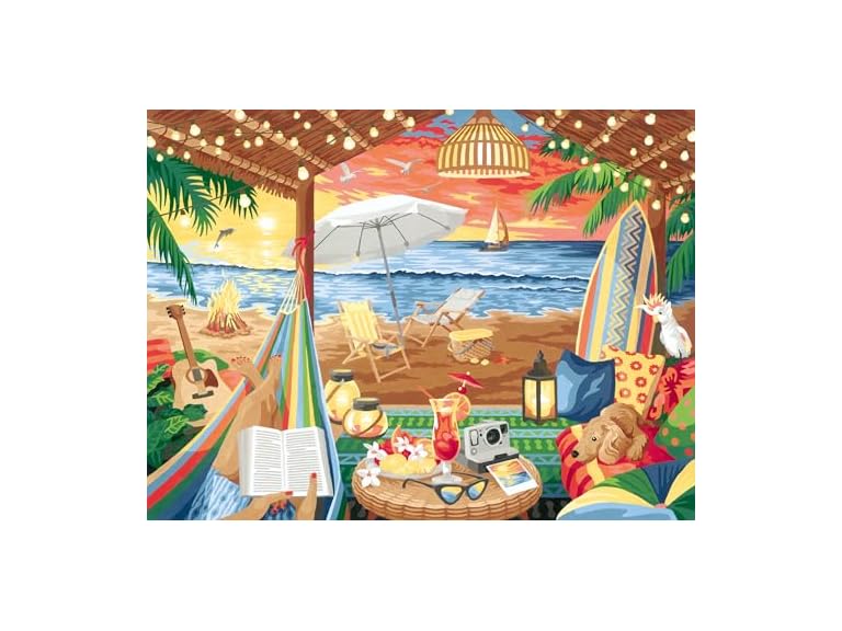 Ravensburger Relax CreArt Cozy Cabana Paint by Numbers Kit